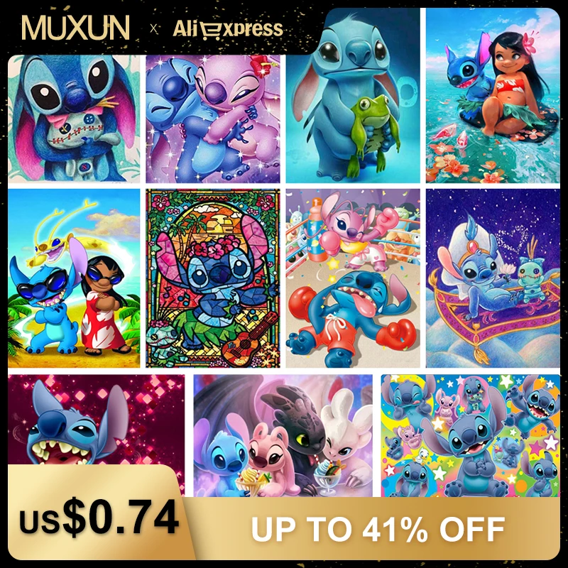Алмазная картина 5D Новое поступление мультяшная вышивка крестом Лило и стежок