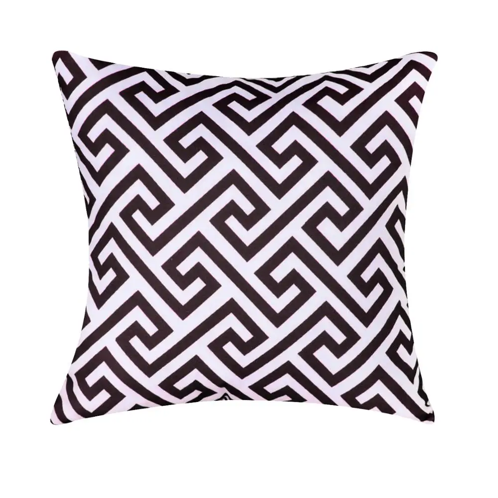 YokiSTG с геометрическим узором Чехлы для подушек из хлопка и льна пледы наволочки Декор для дома для детского кресла диван-кровать с квадратным размером 45*45 см - Цвет: B-Dark Brown