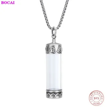 

S999 sterling silver Thai silver craft pendants restoring ancient ways Six words ga black box locket buddhist culture pendant