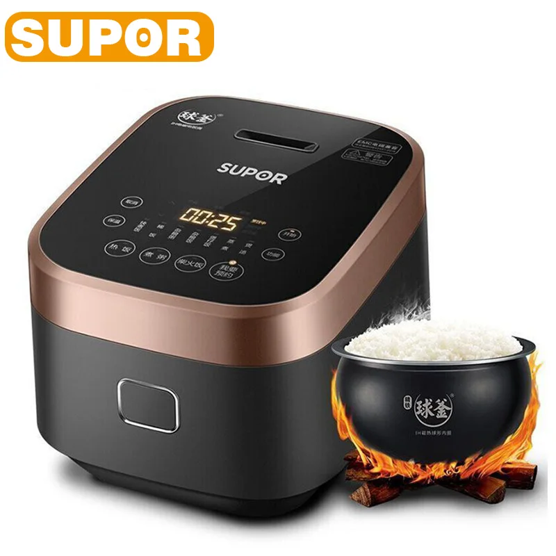 SUPOR Household Smart Rice Cooker 4L Ceramic Crystal Non-stick Inner Pot  3-8 People Micro-pressure Steamed Cake Function - AliExpress