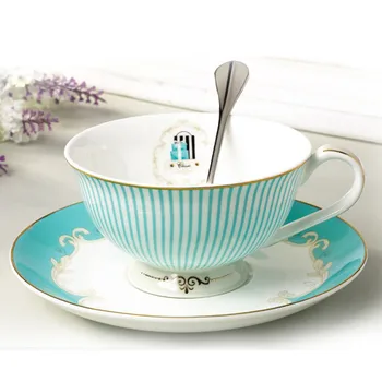 

CREATIVE BONE CHINA COFFEE CUP AND SAUCER SET EUROPEAN AFTERNOON TEA TEA SET TEACUP CERAMIC HOUSEHOLD PORCELEIN FLOWER TEA CUP