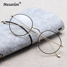 Плоские зеркальные очки для глаз, оправа для женщин, мужчин, ретро, Золотые очки, оправа, круглые очки, оптическое Зеркало для женщин