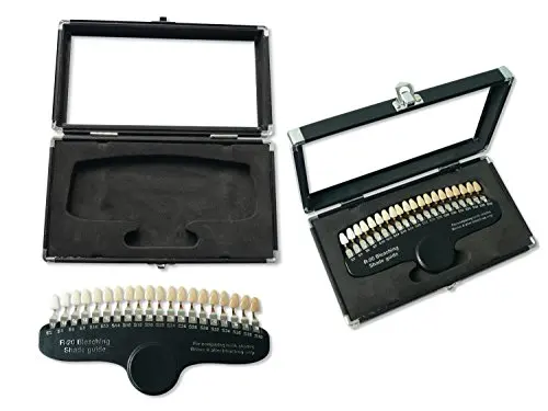  Teeth Whitening Accelerator R20 Professional Dental Teeth Shade Guide 20 Shades with Mirror