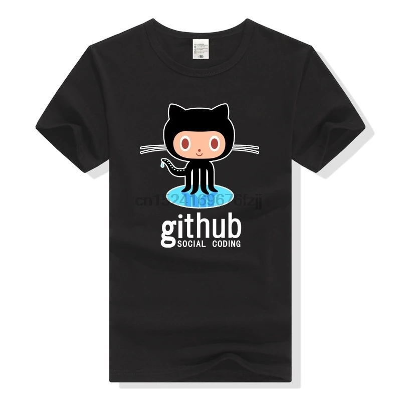 Футболка Github для мужчин и женщин футболка с коротким рукавом уличная одежда |