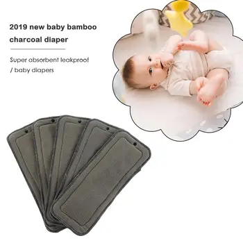 

5/10pcs Baby Nappies Outer Granular Velvet Inner Nanocloth Washable Cloth Diaper Mat Insert Leak-proof Cover Baby Care