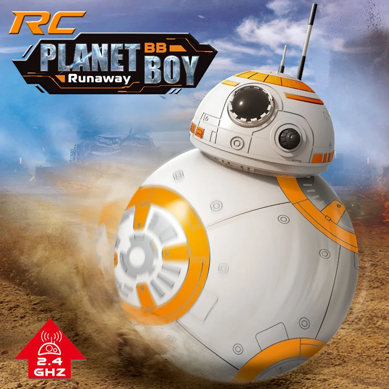 Remote Control Robot BB-8 Ball Upgrade 20.5cm RC Intelligent 2.4G BB8 Toys Gift For Children With Sound Action Figure BB 8 | Игрушки и