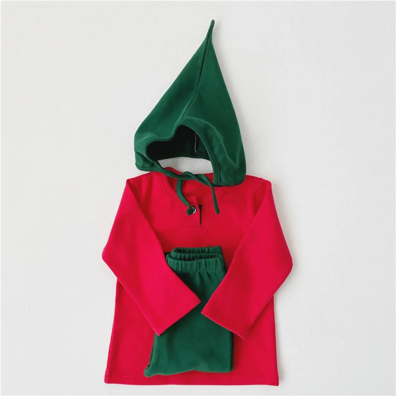 MILANCEL комплект одежды для малыша Детская одежда Корейском стиле Мой первый Рождественский Костюм - Цвет: Красный