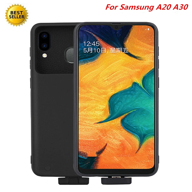 Для samsung Galaxy A20 A30 корпус батареи 7000 мАч зарядное устройство чехол Крышка