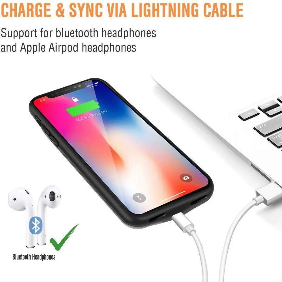 Горячее зарядное устройство чехол для Iphone 6 6s 7 8 Plus 4000mah Внешний Аккумулятор Новый