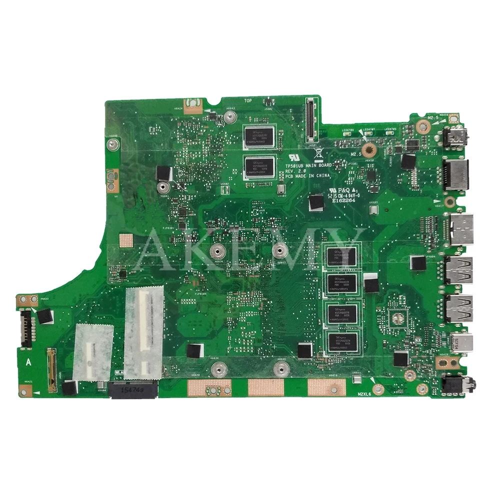 AKEMY TP501UB материнская плата для ноутбука ASUS VivoBook Flip TP501U TP501UB TP501UQ материнская плата ТЕСТ ОК 4 грамма I7-6500U GT940M