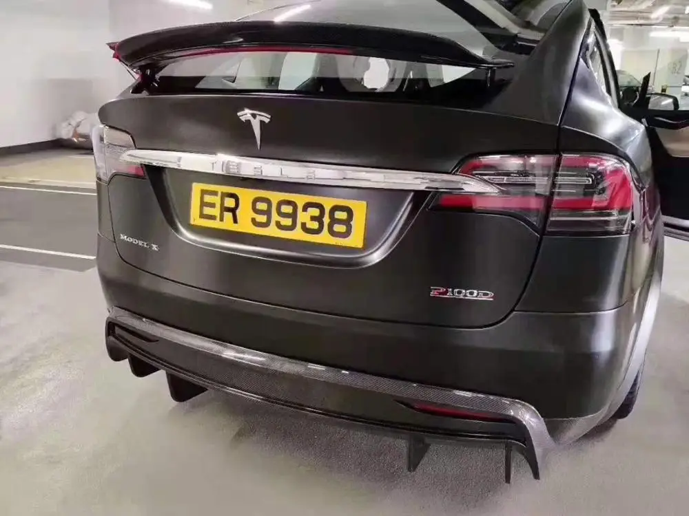 Carbon Fiber Front Bumper Lip Rear Bumper Diffuser Side Skirts Spoiler Modified Small Enclosure Fits For Tesla Model X