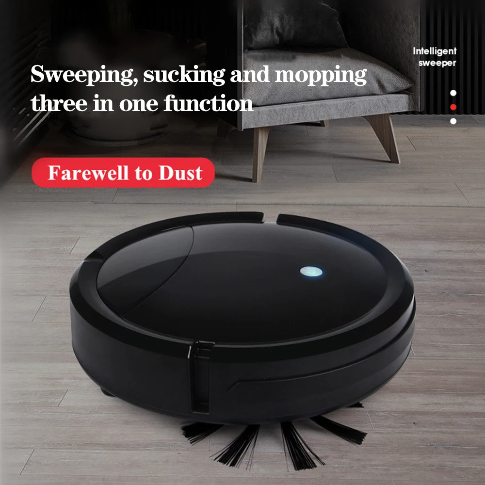 

Automatic Robotic Vacuum Cleaner Movable Intelligent Robot Sweeper with Powerful Suction Household Floor Sweeping Robot