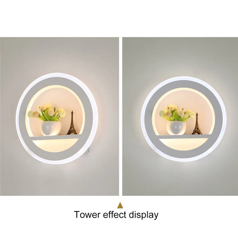 

LED Wall Light Modern Remote Control Bedroom Living Room Wall Light with Flower Tower --M25
