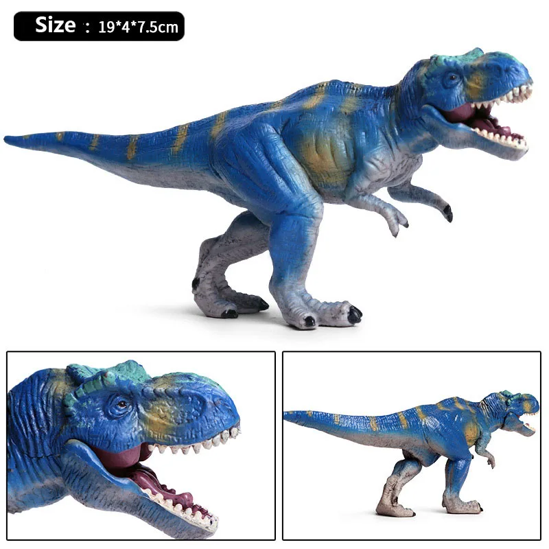 

Tyrannosaurus Rex Dinosaur Model Blue Tyrannosaurus Jurassic Simulation Solid Animal Model Decoration Action Figures Toys Gifts
