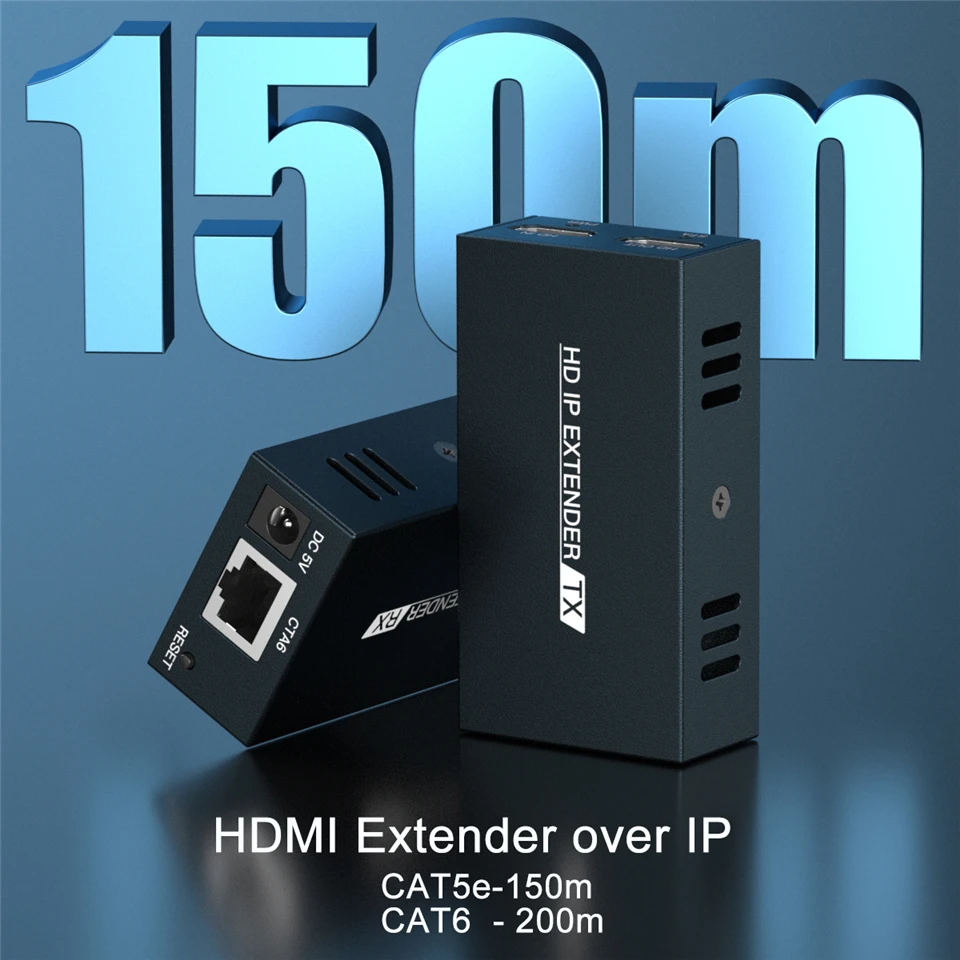 

2023 660ft Better Than HDBitT H.264 HDMI Extender Over TCP IP HDMI Extender By Ethernet RJ45 CAT5/5e/6 Cable Like HDMI Splitter