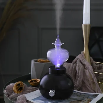 

Household Ceramic Glass Aromatherapy Pure Essential Oils Diffuser Air Fog Nebulizer Humidifier with Colorful Light for Badroom