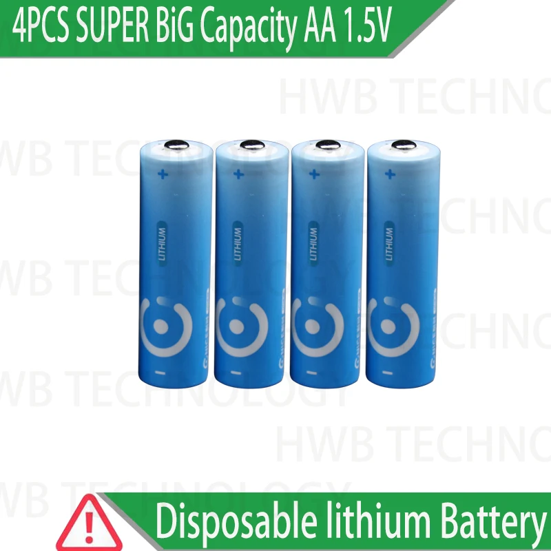 4 PCS/lot Brand New SUPER Big Capacity AA 1.5V lithium iron batteries.High power Long shelf life digital Camera, radio battery