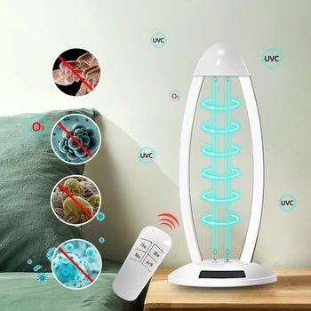 

36W Ozone Quartz Lamp Sterilization Lamp 3-block Timer Household UV Sterilizer Disinfection Germicidal Light UVC Sanitizer Air