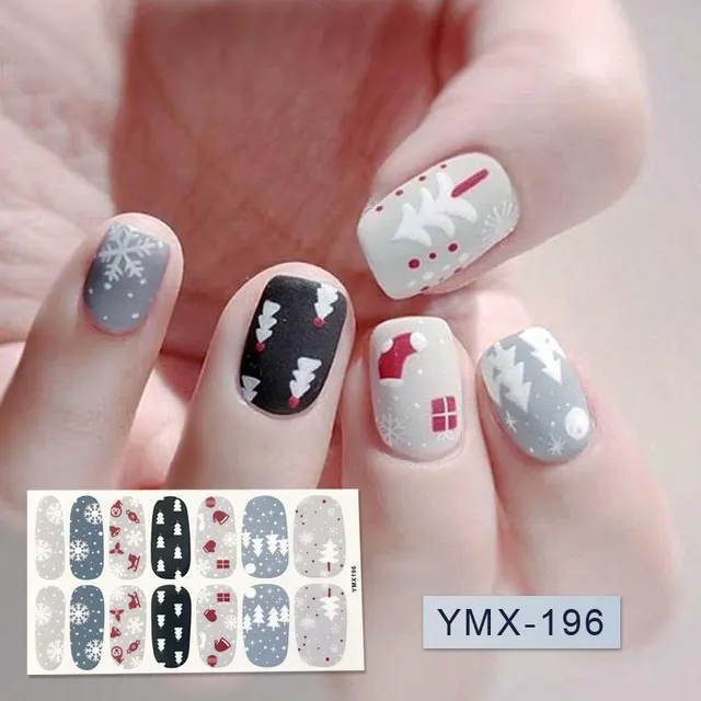14tips/sheet Hot Colors Series Classic Collection Manicure Nail Polish Strips Nail Wraps,Full Nail Sheet DIY nail art decoration YMX196