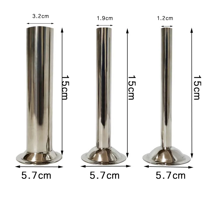 

5.7cm Base Diameter Food Grade Sausage Stuffer Filling Tubes Funnels Nozzles Parts Filler Tube 1.2/1.9/2.2/3.2cm