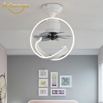 

Creative Ceiling Fan Lamp With Lights For Living Room Nordic Bedroom Decor Led Ceiling Fan Light Dining Room Remote Control