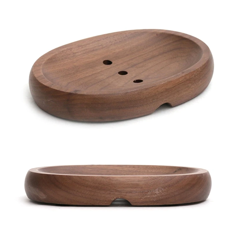 Nature Black Walnut Soap Rack Bathroom Supplies Box Laundry Hand Made Dish Storage | Дом и сад