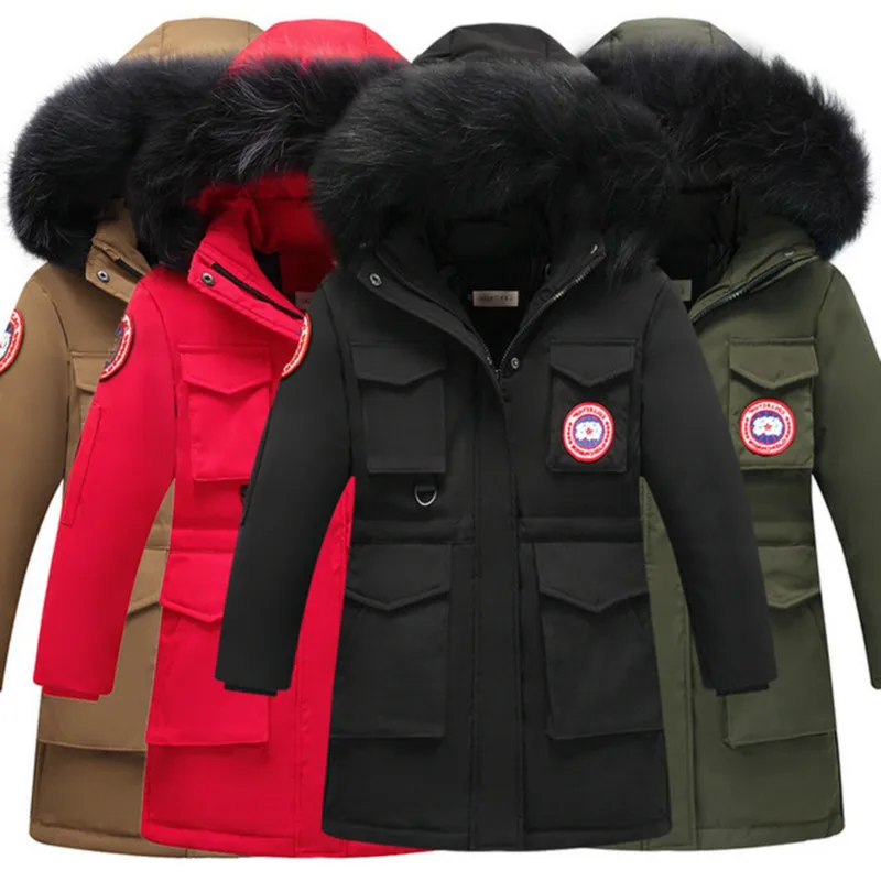 

-30 Degrees Children Jacket Clothing Boy Clothes Warm Winter Duck Down Jacket Hooded Coat Teenager Thicken Outerwear Kids Parka