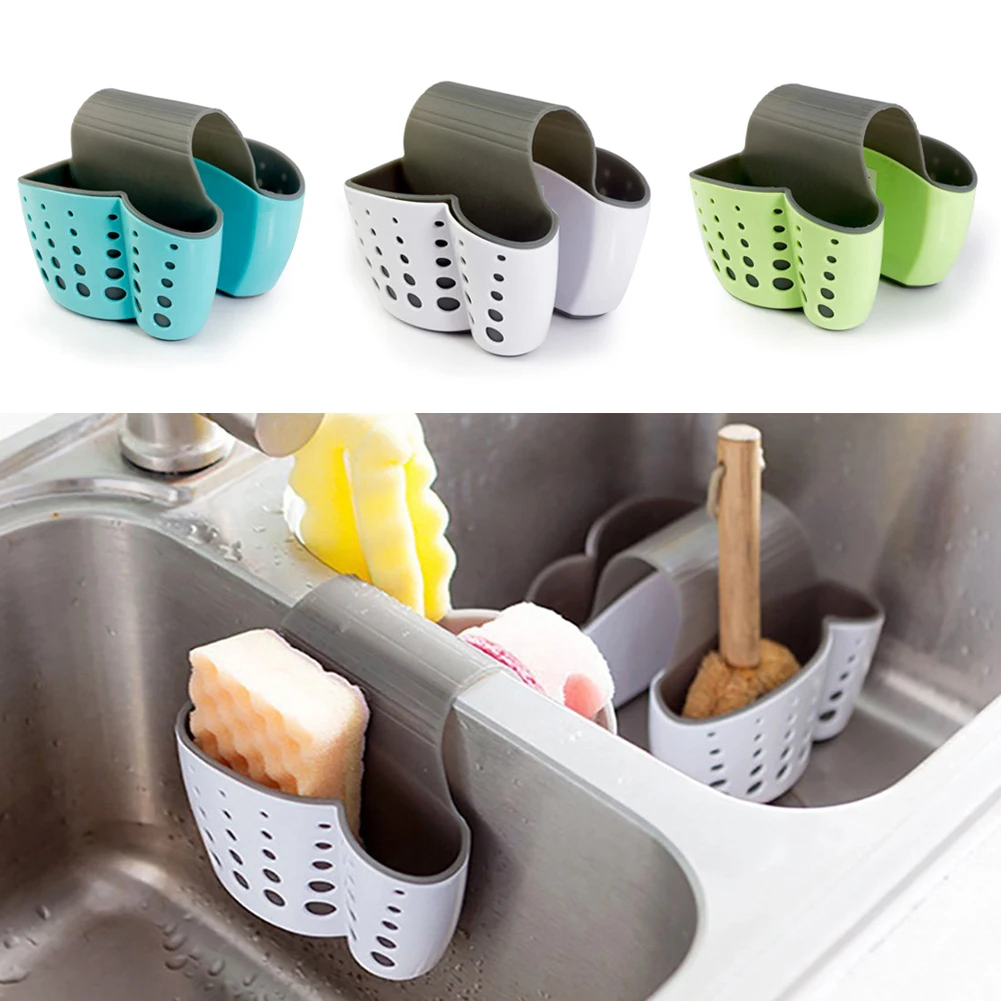 

Drainage Basket Rack for Sink Sponge Collection Kitchen Articles Bag Saddle Dual-purpose Sundries Drainage Rack