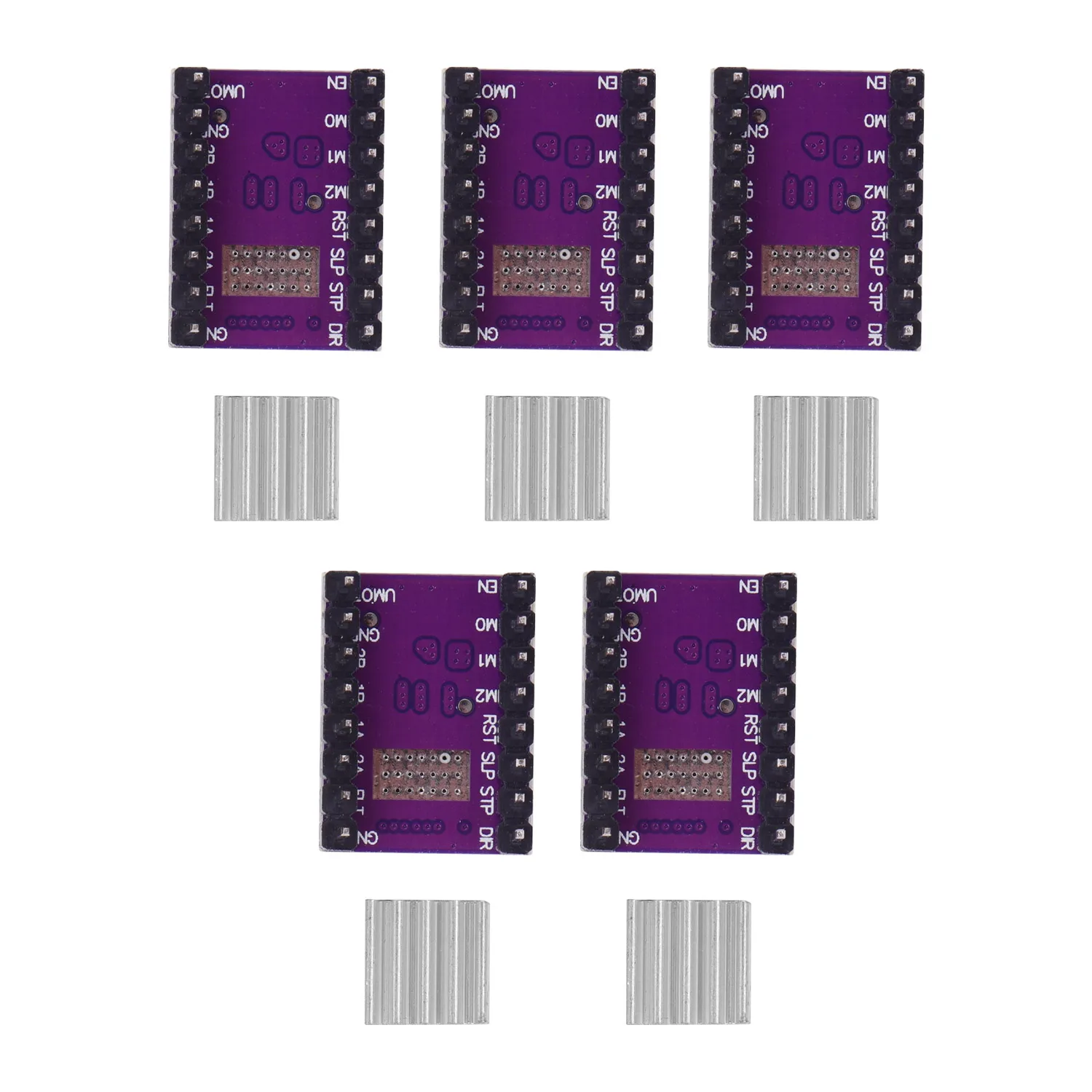 5 шт. DRV8825 шаговый двигатель модуль драйвера с радиатором для 3d принтера Reprap