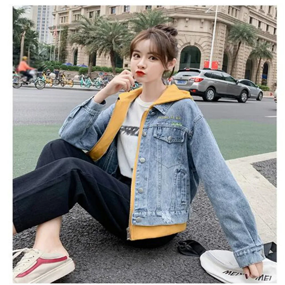 2021 Spring Autumn Cowgirl Women's Jacket Korean High School Student