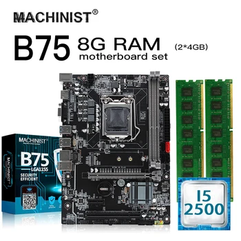 

B75 LGA 1155 desktop motherboard set kit with Intel I5 2500 processor 8G(2*4G) DDR3 RAM memory Micro-ATX pci-e 3.0 M.2 NVME