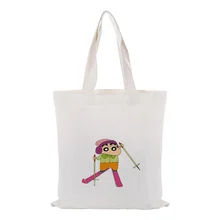 Холщовая Сумка для ежедневного использования текст DIY пользовательский принт логотип сумка карандаш Shin-chan хозяйственная сумка эко многоразовая утилизация