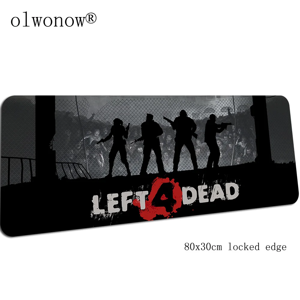 Left 4 Dead коврик для мыши геймер натуральный каучук 800x300x3 мм игровой коврик для мыши подарок для мальчика аксессуары для ноутбука ПК эргономичный коврик для мыши - Цвет: design 4