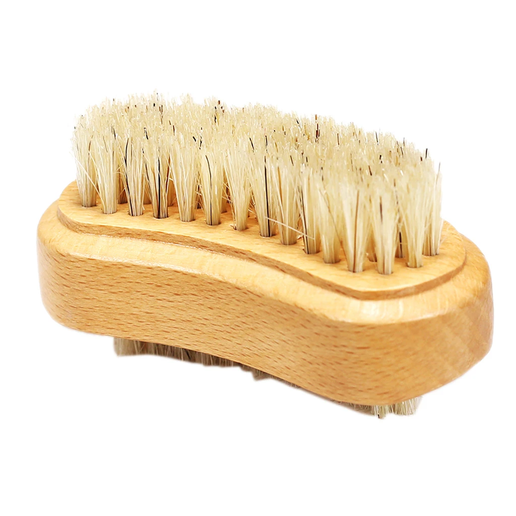 Men Women Wooden Two-sided Toe Finger Nail Brush Scrub Fingernail Toenail Cleaning Nailbrush Scrubber for Salon Home Use