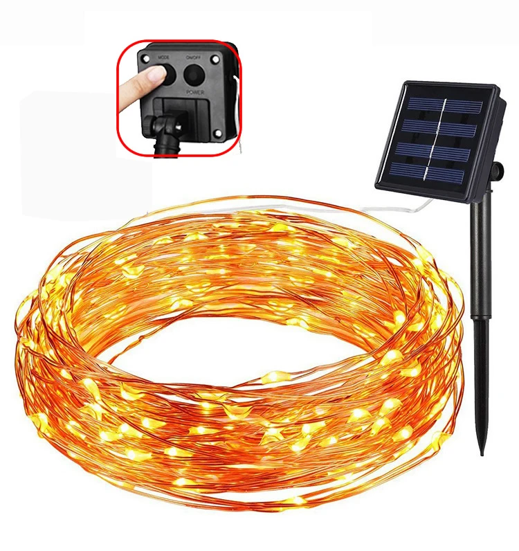 Гирлянды на солнечных батареях, Звездные 30LED струны, красочные водонепроницаемые, наружные украшения, рождественские, свадебные, вечерние, для сада# P