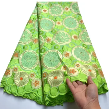 

Top grade voile lace fabric 2020 high quality swiss voile lace cotton african lace Fabric with stones for men women cloth mv414