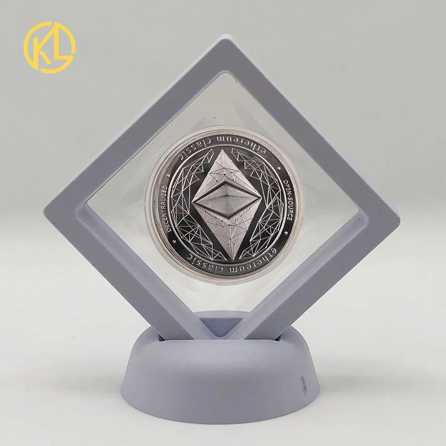 Позолоченная горячая Распродажа Биткоин битная монета Litecoin пульсация эфириум криптовалюта металлическая памятная монета с выставочным стендом - Цвет: CO011-3