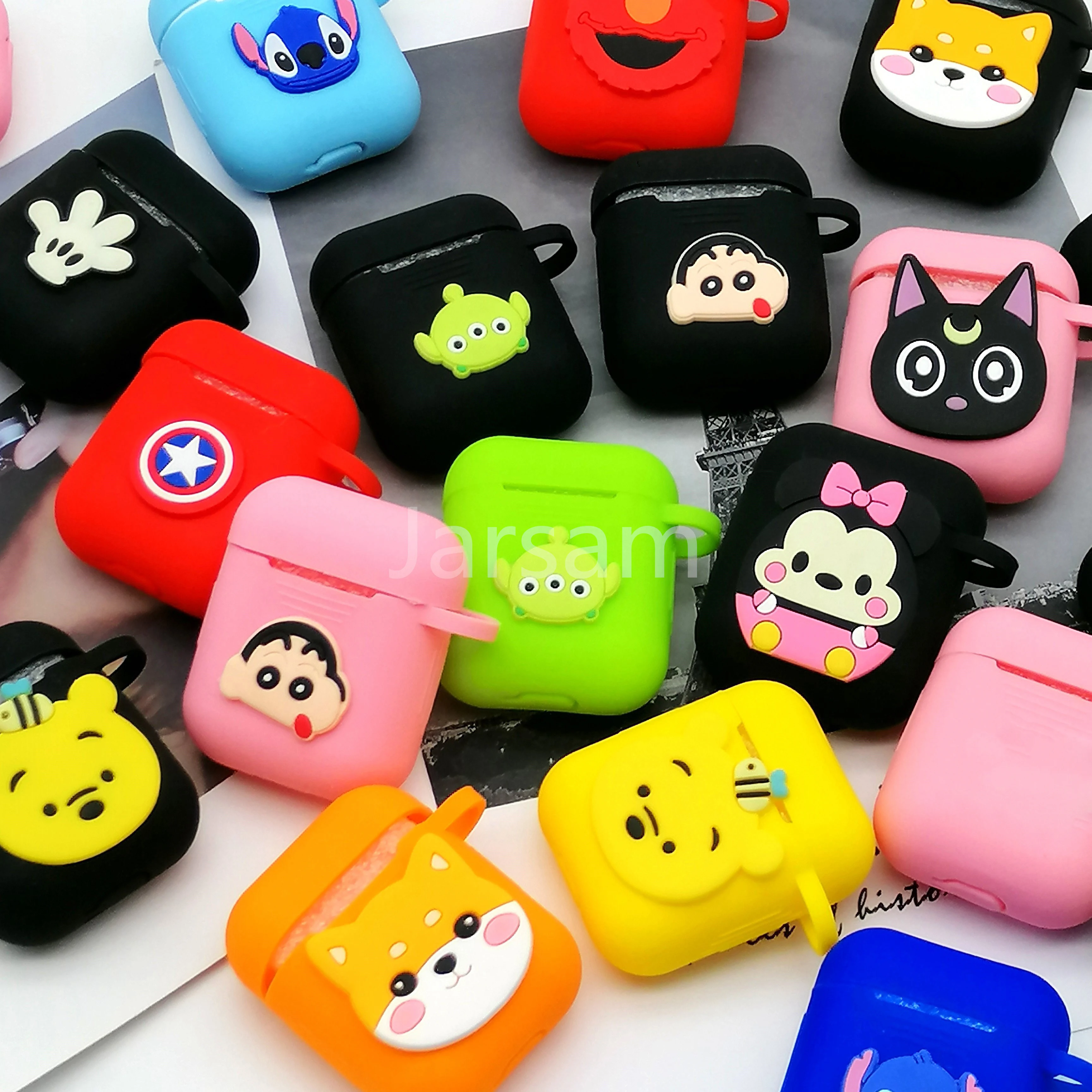 

Cartoon Wireless Earphone Case For Apple AirPods 2 Silicone Charging Headphones Cases For Airpods Protective Cover