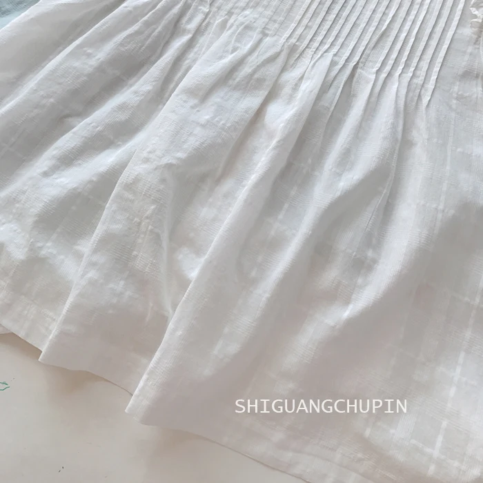 2020 New Summer Women Blouse Japan Style Mori Girl Back Buttons Loose O-Neck Short Sleeve Shirt Women Tops 6