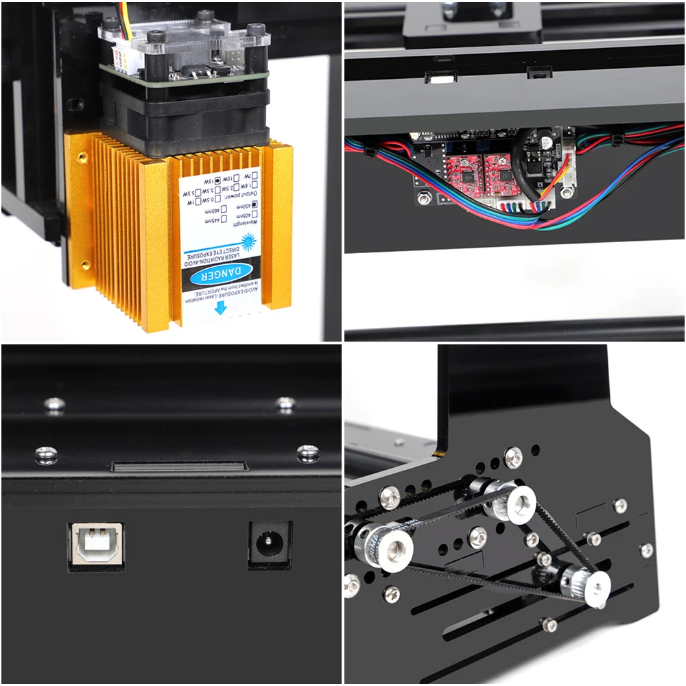15W GRBL Cylindrical Laser Engraving Machine Desktop Metal Engraver  Printing DIY