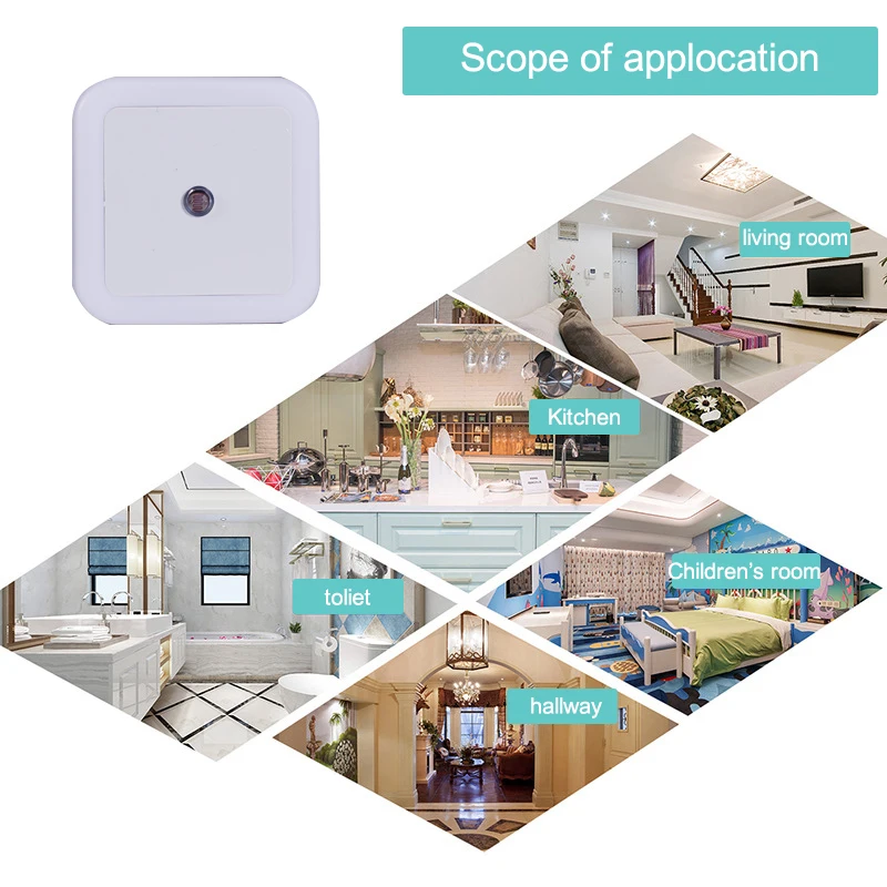 Ночник с датчиком управления мини штепсельная вилка европейского и