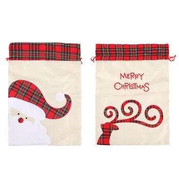 

Santa Claus Elk Christmas Gift Tote Bag/Drawstring Pocket/Christmas Home Decorations/Christmas Decor/Christmas Gift Bag