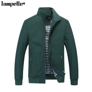 

Casual Business Men's Stand-up Collar Jacket Spring Autumn Men Warm Slim Fit Outerwear Long Sleeved Zipper Type Male Formal Coat