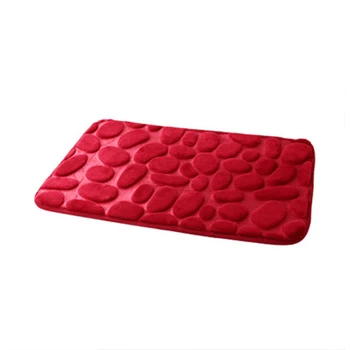

3D Soft Carpet Cobblestone Memory Foam Mats Home Bathroom Toilet Door Mat Absorbent Non-slip Kitchen Floor Rug 40*60cm