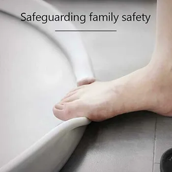 

Flood Barrier Blocker Bathroom Silicone White Home Adhesive Kitchen Improve Soft Dry Wet Separation Water Stop Strip