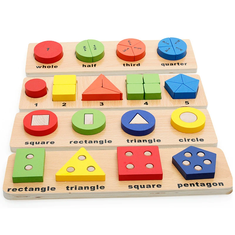  Early Childhood Education Three-dimensional Geometric Shape Cognitive Sensory Teaching Aids Baby Sh - 4000241944171