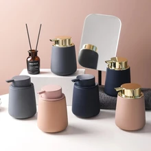 

350/400ml Marbling Ceramic Hand Soap Dispenser Bottle Liquid Soap Bottle Lotion Dispensing Pump Ceramics Mugs For Bathroom Set