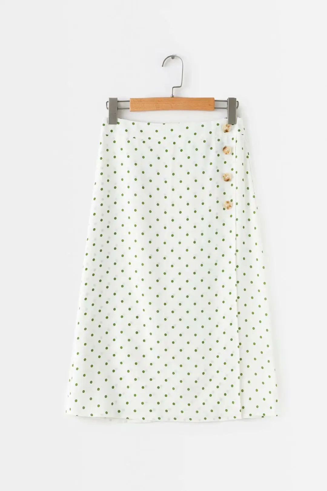 

2019 Western Style Spring And Summer Women's Dress New Style Button Polka Dot Printed Skirt