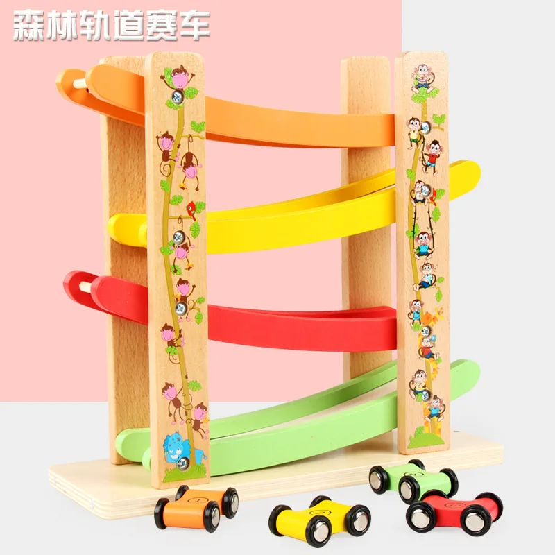 

Wooden Fruit Forest Camera Track Gesticulate Car 2-3-4-5-Year-Old Men And Women Baby Toy
