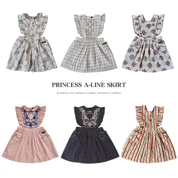 

EnkeliBB BD Boutique Girl Summer Dress Vintage Style Floral Pattern Tutu Dress High Quality Toddler Girl Beautiful Party Wear